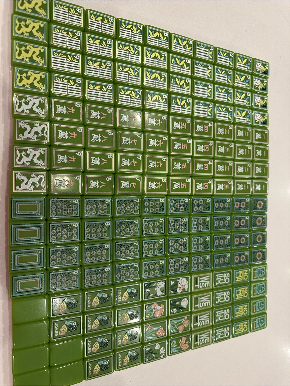 Green Mahjong Tile Set - Classic Home Game - Picture 2 of 10